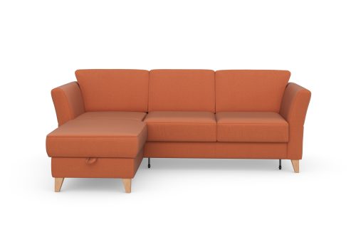 SIT&MORE, sit&more Ecksofa »Visby«, Wahlweise mit Bettfunktion und Bettkasten, frei im Raum stellbar, mit Federkern, auch erhältlich in dem besonders leicht mit Wasser zu reinigendem "Soft clean" Bezug