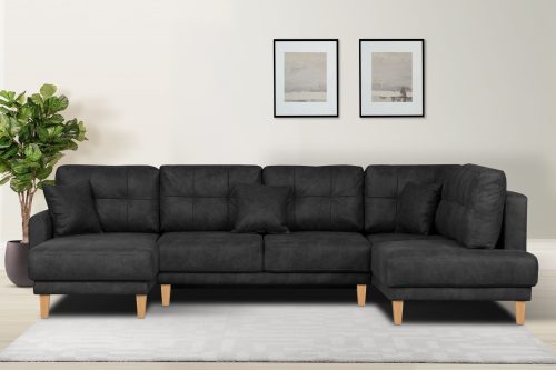 HOME AFFAIRE, Home affaire Wohnlandschaft »Triplo«, mit Steppung, auch mit Bettfunktion und Bettkasten, incl. 3 Zierkissen