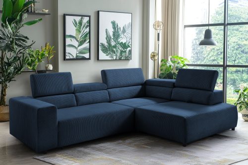 exxpo - sofa fashion Ecksofa »VITTORIO mit Komfortfunktionen, bequem und modern, Cord, L-Form«, inkl. Kopfteil- und Sitztiefenverstellung, wahlweise mit Bettfunktion