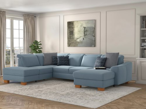 sit&more Wohnlandschaft »Durness«, mit Federkern und hochwertigen Massivholzfüssen, wahlweise mit Kopfteilverstellung, optional mit Bettfunktion und Stauraum