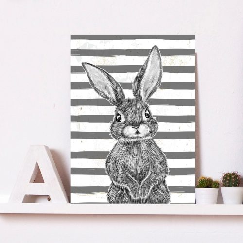 QUEENCE, queence Metallbild »Gafa«, Hase, (1 St.), Stahlschilder