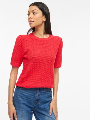 VILA, Vila Kurzarmpullover "VIDALO O-NECK S/S KNIT TOP - NOOS"