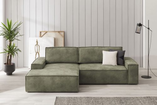 HOME AFFAIRE, Home affaire Ecksofa »SHERWOOD«, mit Bett-Funktion (Liegefläche 210x136 cm), mit 2 losen Rückenkissen