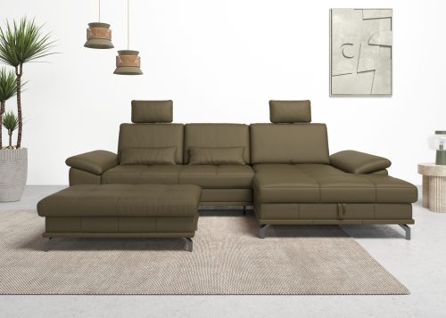 Places of Style Ecksofa »Costello«, incl. Sitztiefenverstellung und Armlehnfunktion, incl. 2 Nierenkissen
