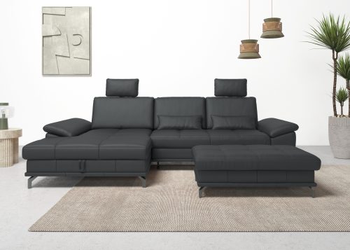 Places of Style Ecksofa »Costello«, incl. Sitztiefenverstellung und Armlehnfunktion, incl. 2 Nierenkissen