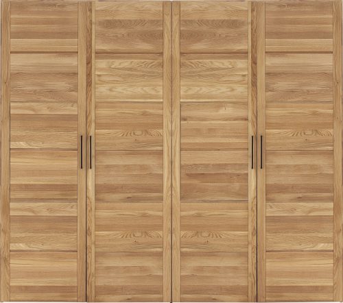 Premium collection by Home affaire Drehtürenschrank »Chamara«, aus massivem Eichenholz, in unterschiedlichen Schrankbreiten erhältlich, 218 cm