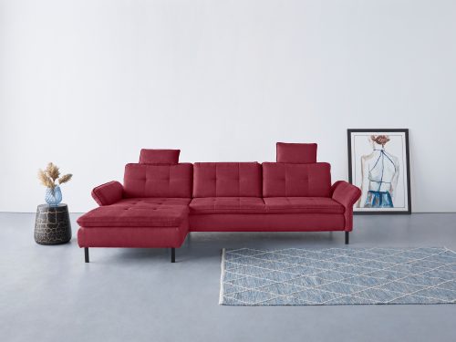 INOSIGN Ecksofa »Birkholm«, incl. Armlehnverstellung, auch in Easy Clean Bezug - mit Wasser zu reinigen