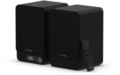 PURE Classic Active Lautsprecher mit HDMI und DAB+, Schwarz