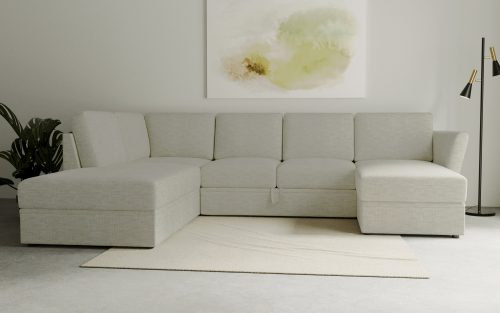 Home affaire Wohnlandschaft »Lavars«, mit Bettfunktion und Stauraum, in zwei verschiedenen Bezugsqualitäten