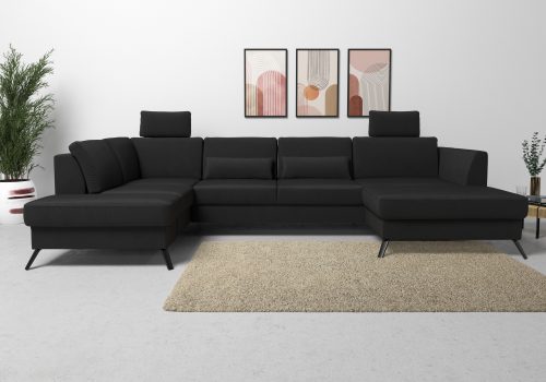 sit&more Wohnlandschaft, inklusive Sitztiefenverstellung, wahlweise mit Bettfunktion, 15cm hoch