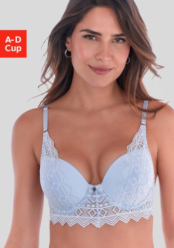 S.Oliver, s.Oliver Push-up-BH "Romane" mit Bügel und graphischer Spitze in transparenter Optik, Dessous