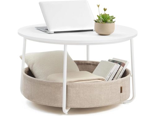 SONGMICS, Couchtish SADY SONGMICS 75x75x45cm weiss