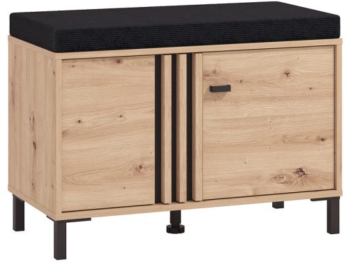 HOME AFFAIRE, Home affaire Schuhbank "LAVAL, Schuhschrank, Schuhregal, Schuhtruhe, Schuhkommode, Sitzbank" mit zwei Türen (dahinter zwei Fächer)