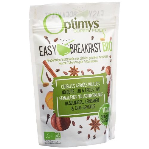 Optimys, OPTIMYS Easy Breakfast Haselnuss Leinsamen Chai Bio (350g)