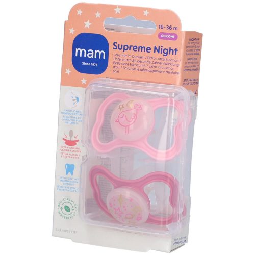 MAM, MAM Supreme Night Nuggi Silikon 16-36M (2 Stk)