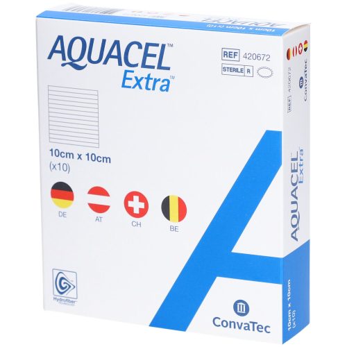 AQUACEL, AQUACEL Hydrofiber Verband 10x10cm (10 Stück)
