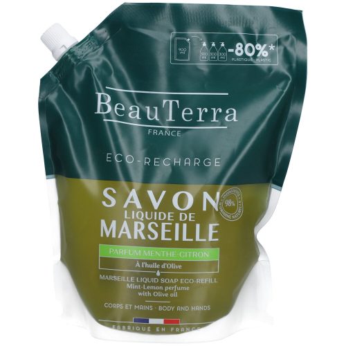 undefined, BeauTerra Flüssigseife Marseille Minze Zitrone refill 900 ml