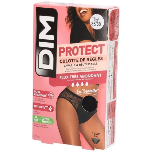 DBI Switzerland GmbH, DIM Menstruationsslip ? Schwarz ? Sehr starker Blutfluss ? Größe 36?38