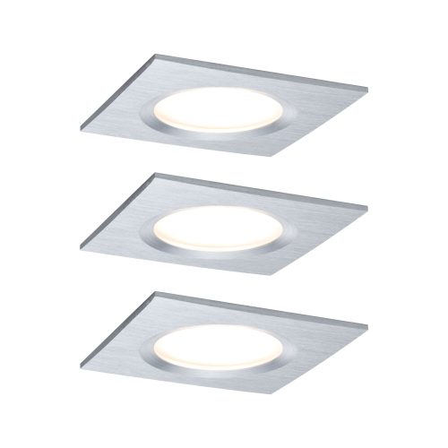 Paulmann, Paulmann 93895 Coin Slim LED-Bad-Einbauleuchte 3er Set 20.4 W Warm-Weiß EEK: LED (A++ - E) Aluminium (gebürstet)