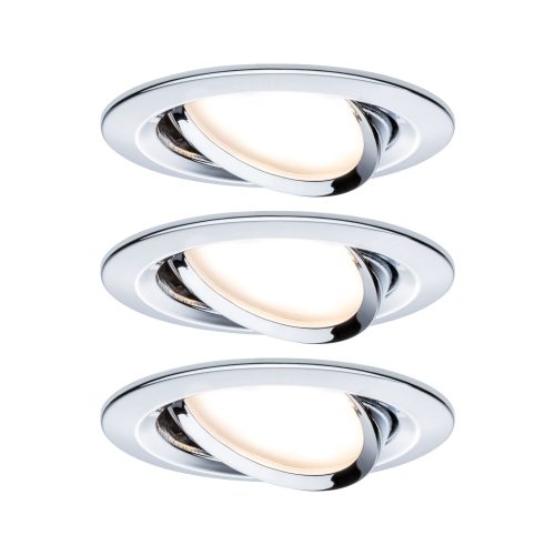 Paulmann, Paulmann 3er Spot Nova rund schwenk/dimmbar, Chrom