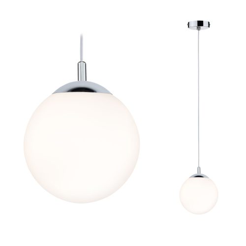 Paulmann, Paulmann Globe 70895 Pendelleuchte LED E27 EEK: abhängig v. Leuchtmittel (A++ - E) 20 W Chrom, Satin