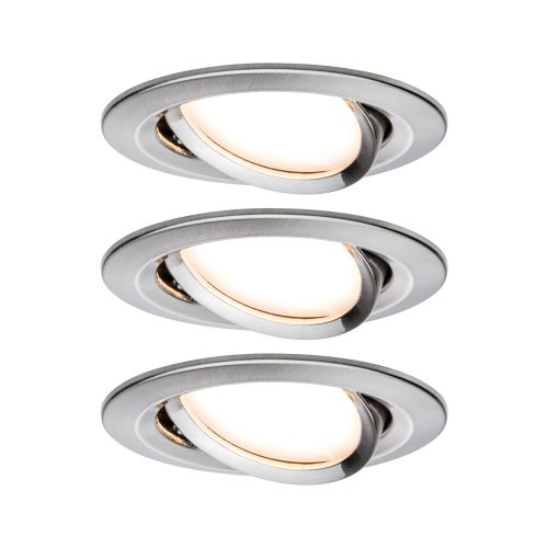 Paulmann, Paulmann 93447 Nova Einbauleuchte 3er Set EEK: A+ (A++ - E) LED LED 19.5 W Edelstahl (gebürstet)
