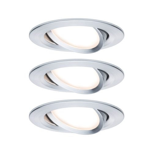 Paulmann, Paulmann 93451 Nova Einbauleuchte 3er Set EEK: A+ (A++ - E) LED LED 19.5 W Aluminium