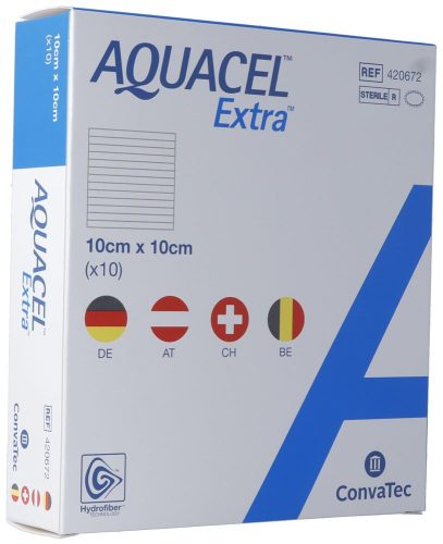AQUACEL, AQUACEL Hydrofiber Verband 10x10cm (10 Stück)