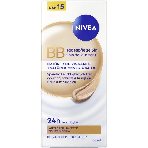 Nivea, Nivea - 5in1 Tagespflege BB Mittel LSF15, 5in1 Tagespflege BB Mitt LSF15, 50 ml