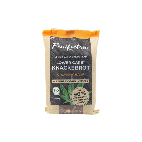 Panifactum, Panifactum Lowcarb Knäckebrot Crunchy Hanf Bio glutenfrei (200 g)