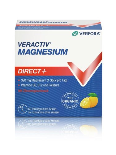 undefined, Veractiv Magnesium Direct+ Stick 60 Stück Zitrone