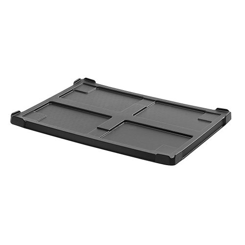 Deckel aus ABS-Recyclingkunststoff für LxB 800 x 600 mm schwarz