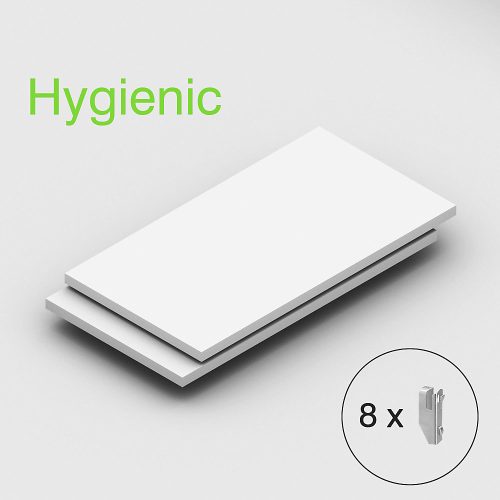 Fachboden für Hygiene-Steckregal, VE 2 Stk BxT 1215 x 650 mm