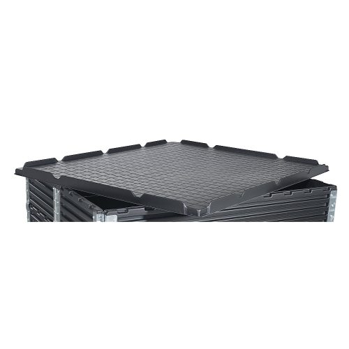 Deckel aus ABS-Recyclingkunststoff für LxB 1200 x 1000 mm schwarz