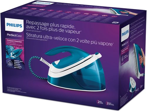 Philips, PHILIPS GC6840/20 - Dampfbügelstation (Blau/Weiss)