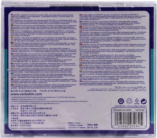 Verbatim, Verbatim Vb-Dmw44Jc - Dvd-Rw ()