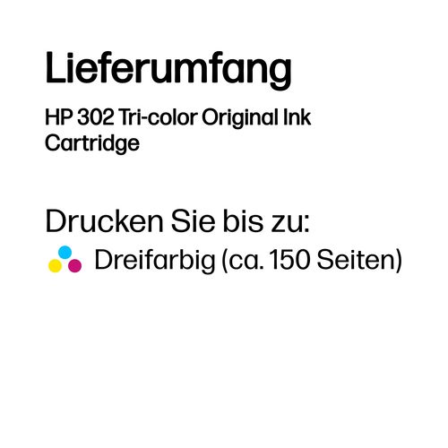 Hp, Tinte dreifarbig Nr. 302 (F6U65AE)