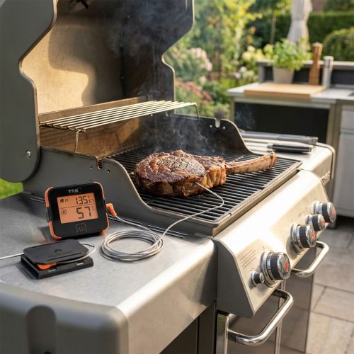TFA Dostmann, TFA Dostmann VIEW Gas, Grillrost, Grillplatte, Grillwagen, Kombi, Kugel Grillthermometer Schwarz
