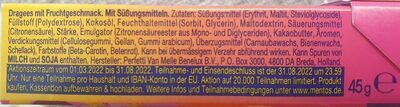 Mentos, mentos Zuckerfrei Frucht 45g