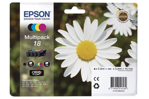 Original Multipack Tinte BKCMY Epson No. 18, T18064