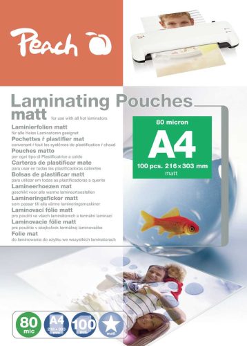 Peach, Peach Laminierfolien A4, 80 mic, matt, S-PP580-22, 100 Stk.