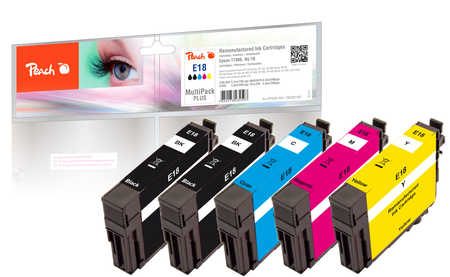 Peach, Peach Spar Pack Plus Tintenpatronen, kompatibel zu Epson No. 18