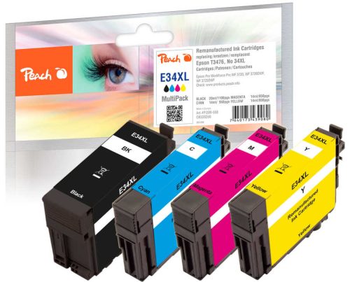 Peach, Peach Patrone Epson NO.34XL T3476 MultiPack Retail Co