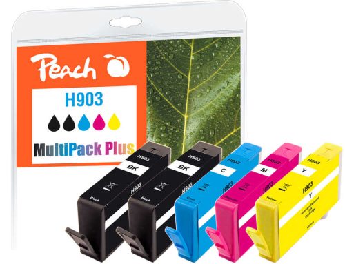 Peach, Peach Spar Pack Plus Tintenpatronen kompatibel zu HP No. 903, T6L99AE*2, T6L87AE, T6L91AE, T6L95AE