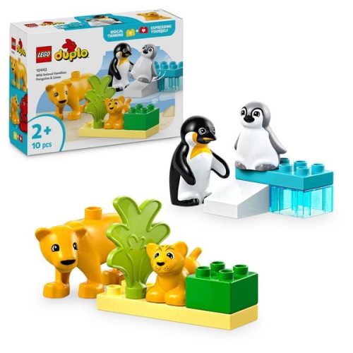 LEGO, 10442 DUPLO Town Wildtier-Familien: Pinguine und Löwen, Konstruktionsspielzeug