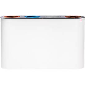 Wertstoffsammelstation Lune, 4 x 38 Liter, weiß