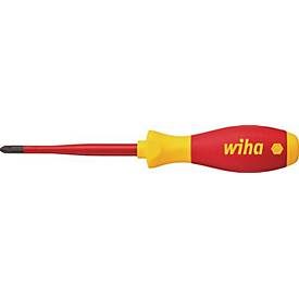 Wiha, VDE Plus/minus-Schraubendreher Wiha SoftFinish electric slimFix 3281 Größe SL/PZ 2 Klingenlänge: 100 mm