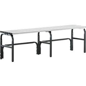 undefined, Umkleidebank aus Stahl, HxT 450 x 350 mm L 1500 mm, ohne Schuhrost, ohne Hakenleiste