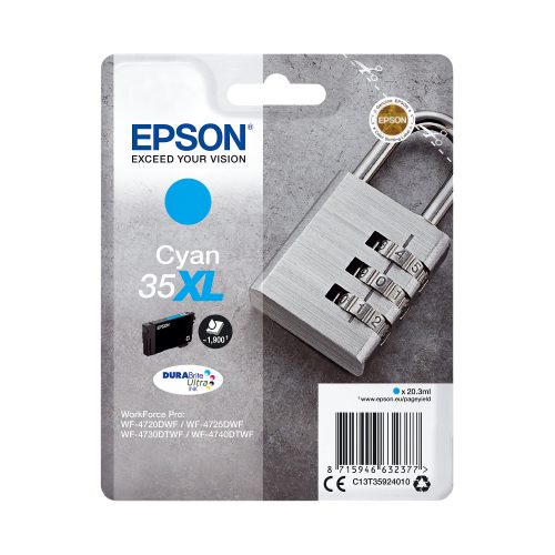 Original Tintenpatrone cyan Epson No. 35XL, T347240