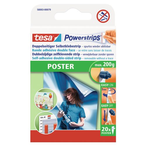 tesa® Powerstrips® Poster Weiß POWERSTRIPS® tesa Inhalt: 1 Pckg.